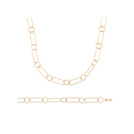 Collier en plaqué or, 45cm