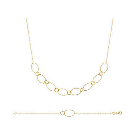 Collier en plaqué or, 45cm