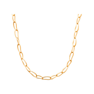 Collier en plaqué or, 45cm