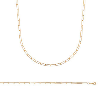 Collier en plaqué or, 45cm