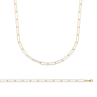 Collier en plaqué or, 45cm