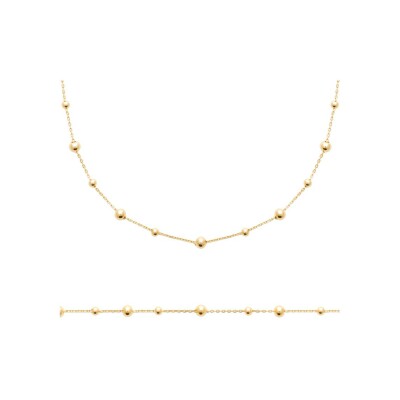 Collier en plaqué or, 45 cm