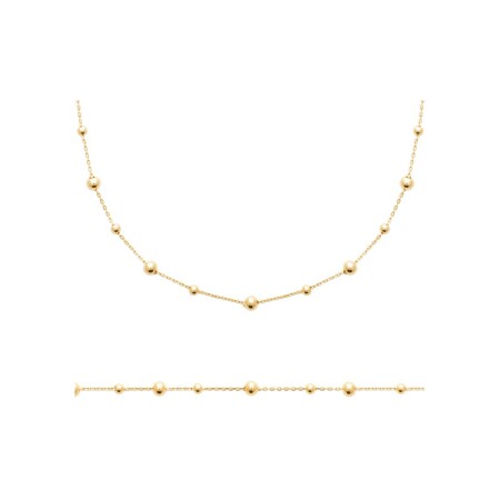 Collier en plaqué or, 45 cm