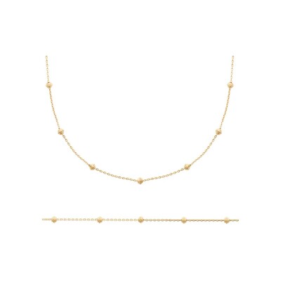 Collier en plaqué or, 45 cm