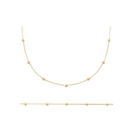 Collier en plaqué or, 45 cm