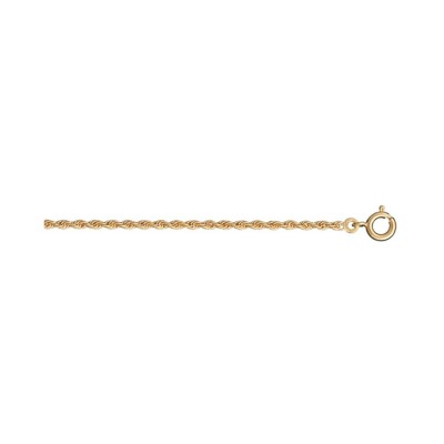 Collier maille corde 70cm plaqué or