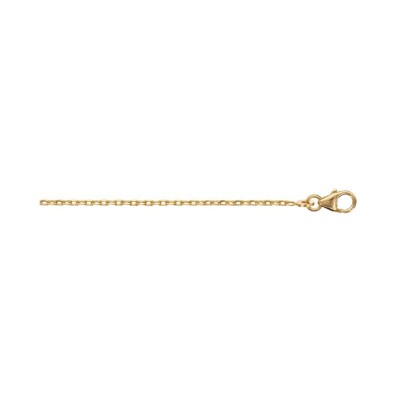 Chaîne forçat 1.6mm 42cm plaqué or