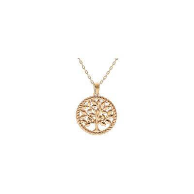 Collier Arbre de vie en plaqué or