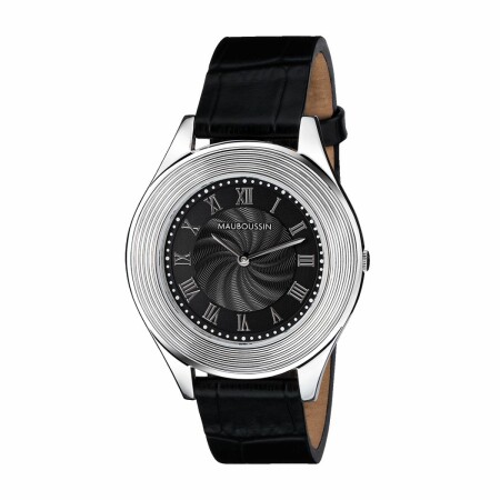 Montre Mauboussin 78 Tours Ultra plate noire