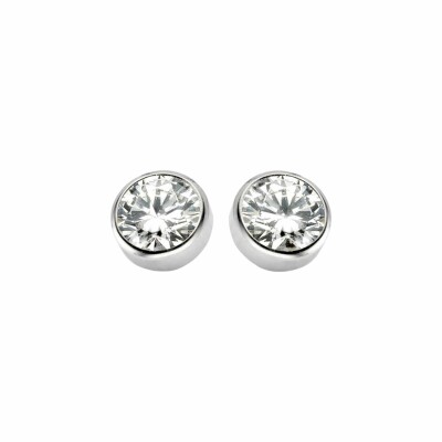 Boucles d'oreilles en or blanc et diamants de 0.52ct