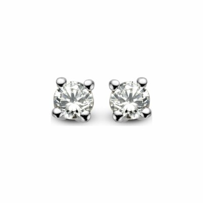 Boucles d'oreilles en or blanc et diamants de 0.50ct