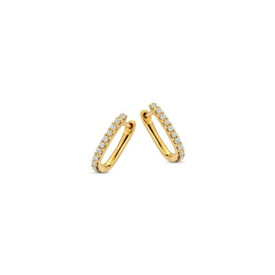 Boucles d'oreilles One More Ischia basics en or jaune et diamants