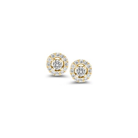 Puces d'oreilles One More Salina en or jaune et diamants