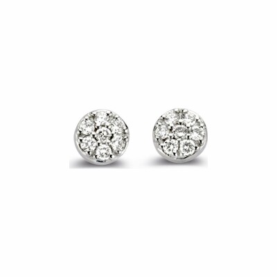 Puces d'oreilles One More Eolo en or blanc et diamants