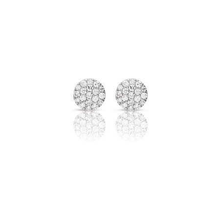 Boucles d'oreilles One More Eolo en or blanc et diamants blancs