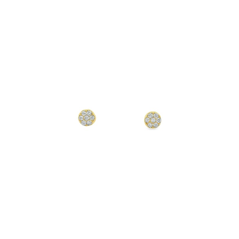 Boucles d'oreilles Rozanes en or jaune et diamants