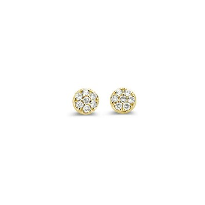 Puces d'oreilles One More Eolo en or jaune et diamants