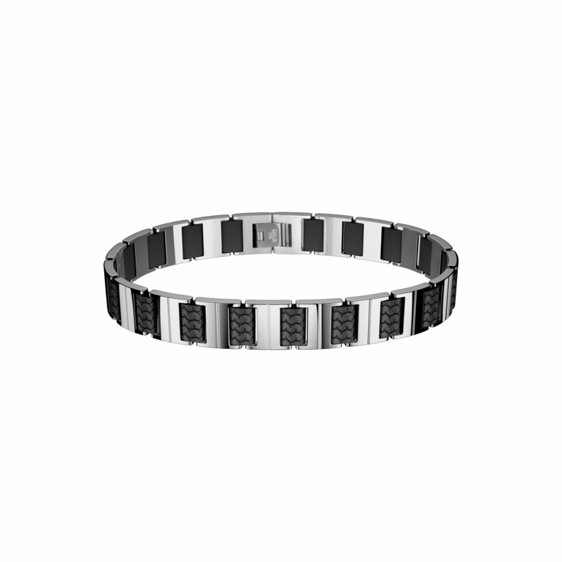 Chopard Classic Racing bracelet, steel and rubber, 21cm