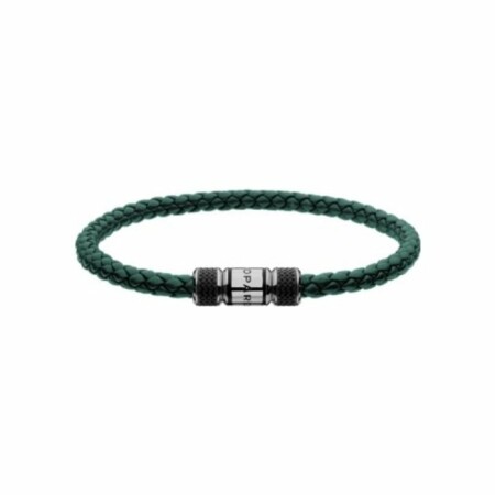 Chopard Classic Racing green leather and steel bracelet, size S