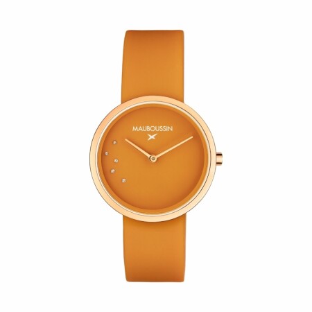 Montre Mauboussin L'Heure Caramel, beurre salé, ronde