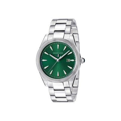 Montre Mauboussin De midi à minuit, acier, cadran vert