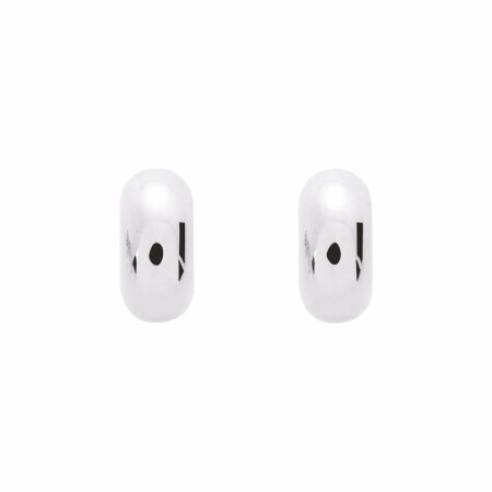 Boucles d'oreilles en or blanc rhodié