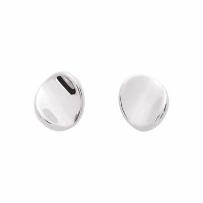 Boucles d'oreilles électroformée en or blanc