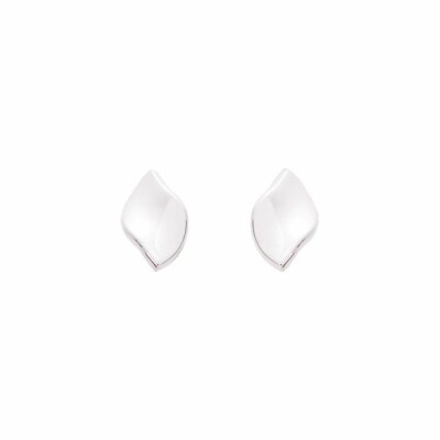 Boucles d'oreilles électroformée en or blanc