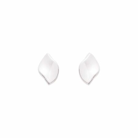 Boucles d'oreilles électroformée en or blanc