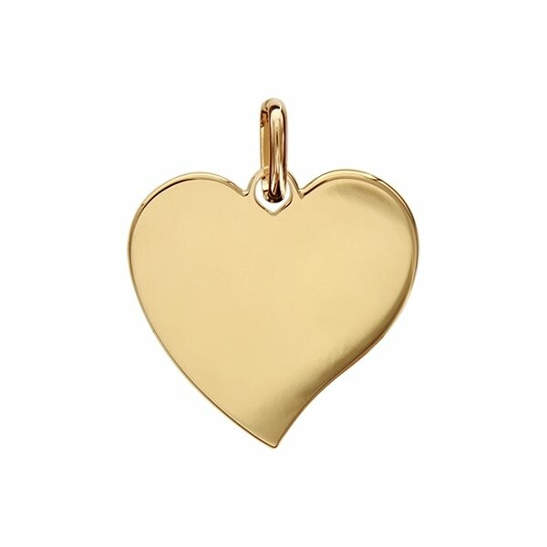 Pendentif plaqué or cœur petit modèle 21mm