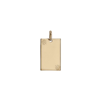 Pendentif lapidée moyen modèle 18x28 mm en plaqué or