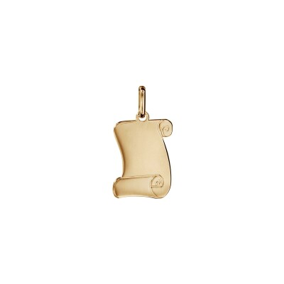 Pendentif parchemin petit modèle 14x18 mm en plaqué or