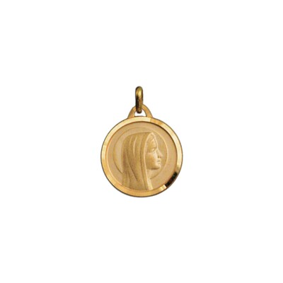 Médaille ronde Vierge en plaqué or