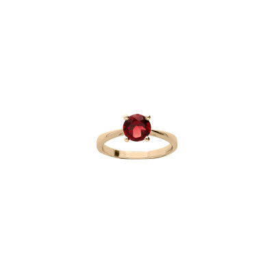 Bague en plaqué or et grenat, taille 56