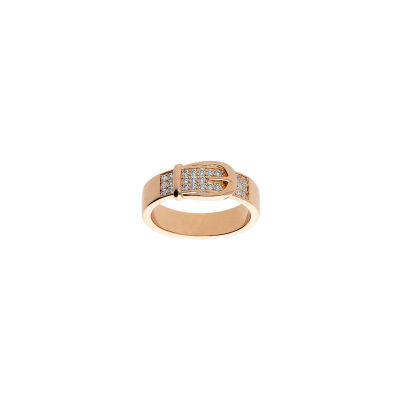Bague en plaqué or et oxydes de zirconium, taille 54
