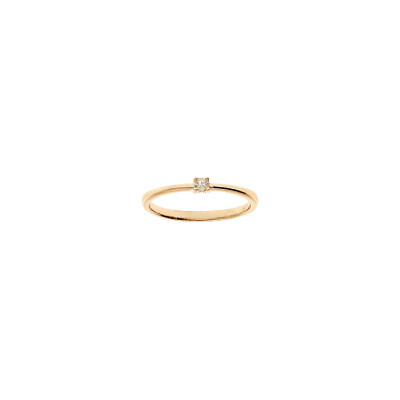 Bague en plaqué or et citrine, taille 52