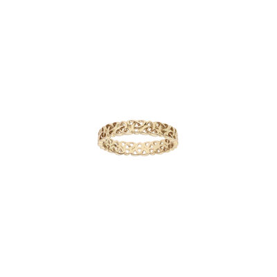 Bague motif triskel entrelacé en plaqué or, taille 54