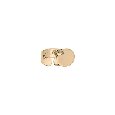 Bague martelée en plaqué or, taille 54