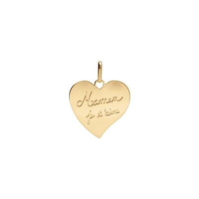 Pendentif Maman je t'aime en plaqué or