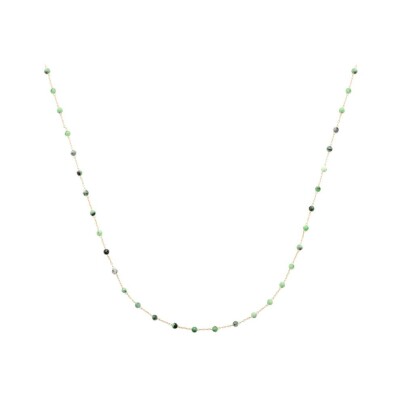 Collier en plaqué or et rubis