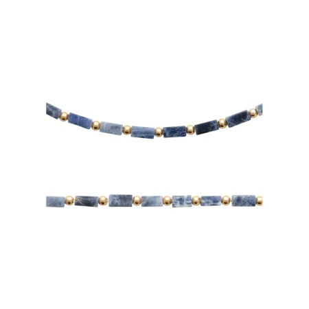 Bracelet en plaqué or et sodalite