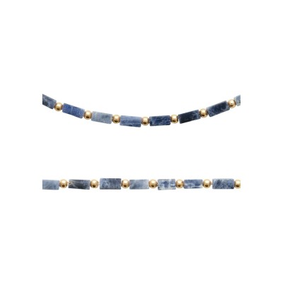 Collier en plaqué or et sodalite