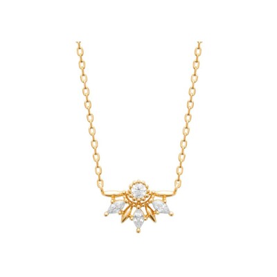 Collier en plaqué or et oxyde de zirconium