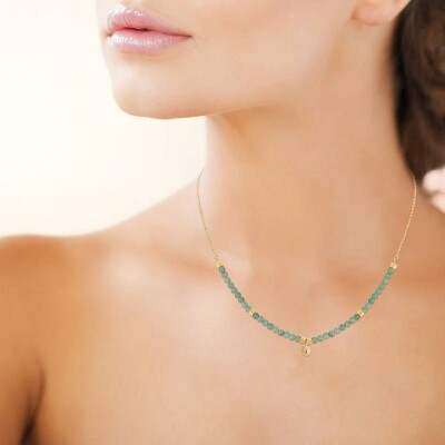 Collier en plaqué or et aventurine