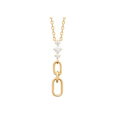 Collier en plaqué or et oxyde de zirconium