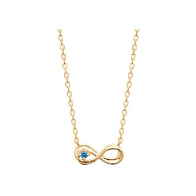 Collier en plaqué or et pierre synthétique
