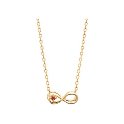 Collier en plaqué or et pierre synthétique