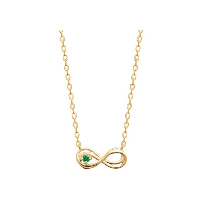 Collier en plaqué or et pierre synthétique