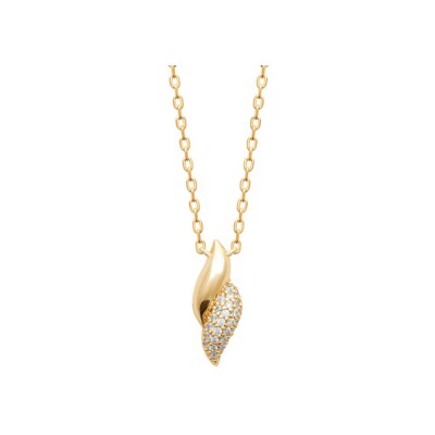 Collier en plaqué or et oxyde de zirconium