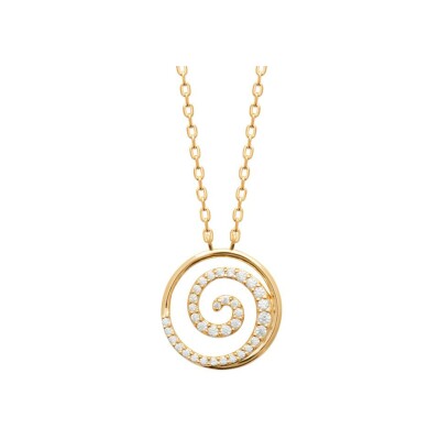 Collier en plaqué or et oxyde de zirconium